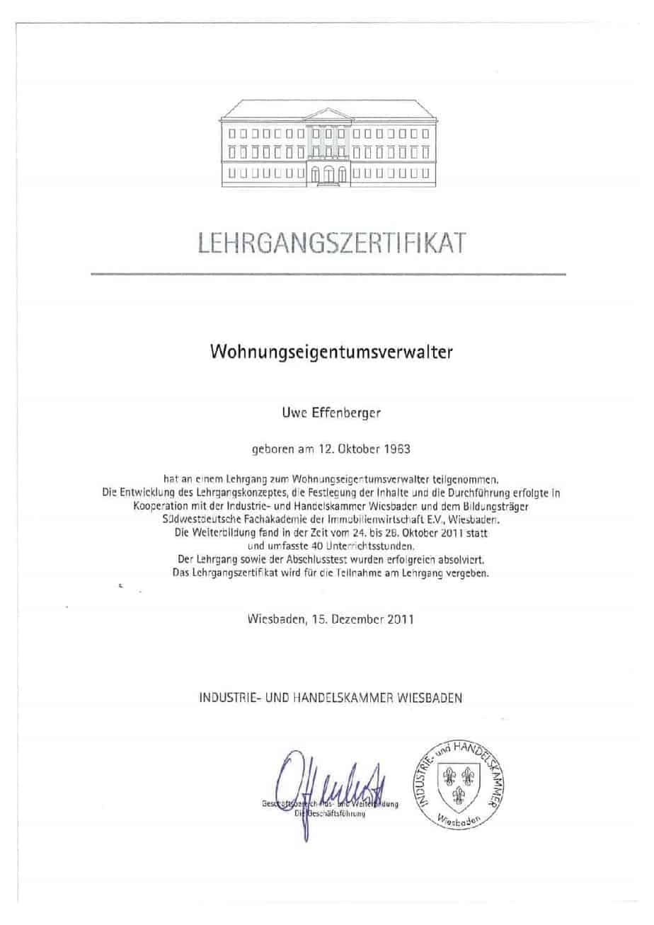 WEG-Verwalter (IHK)